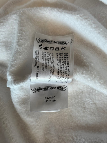 Chrome Hearts White & Blue Script Logo Zip Up Hoodie