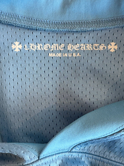 Chrome Hearts Blue & White Logo Mesh Jersey