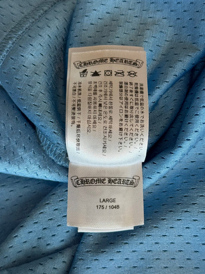 Chrome Hearts Blue & White Logo Mesh Jersey