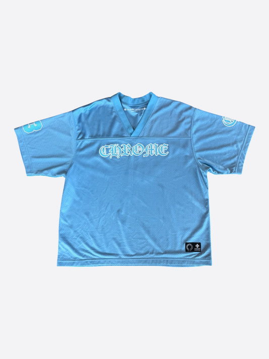 Chrome Hearts Blue & White Logo Mesh Jersey