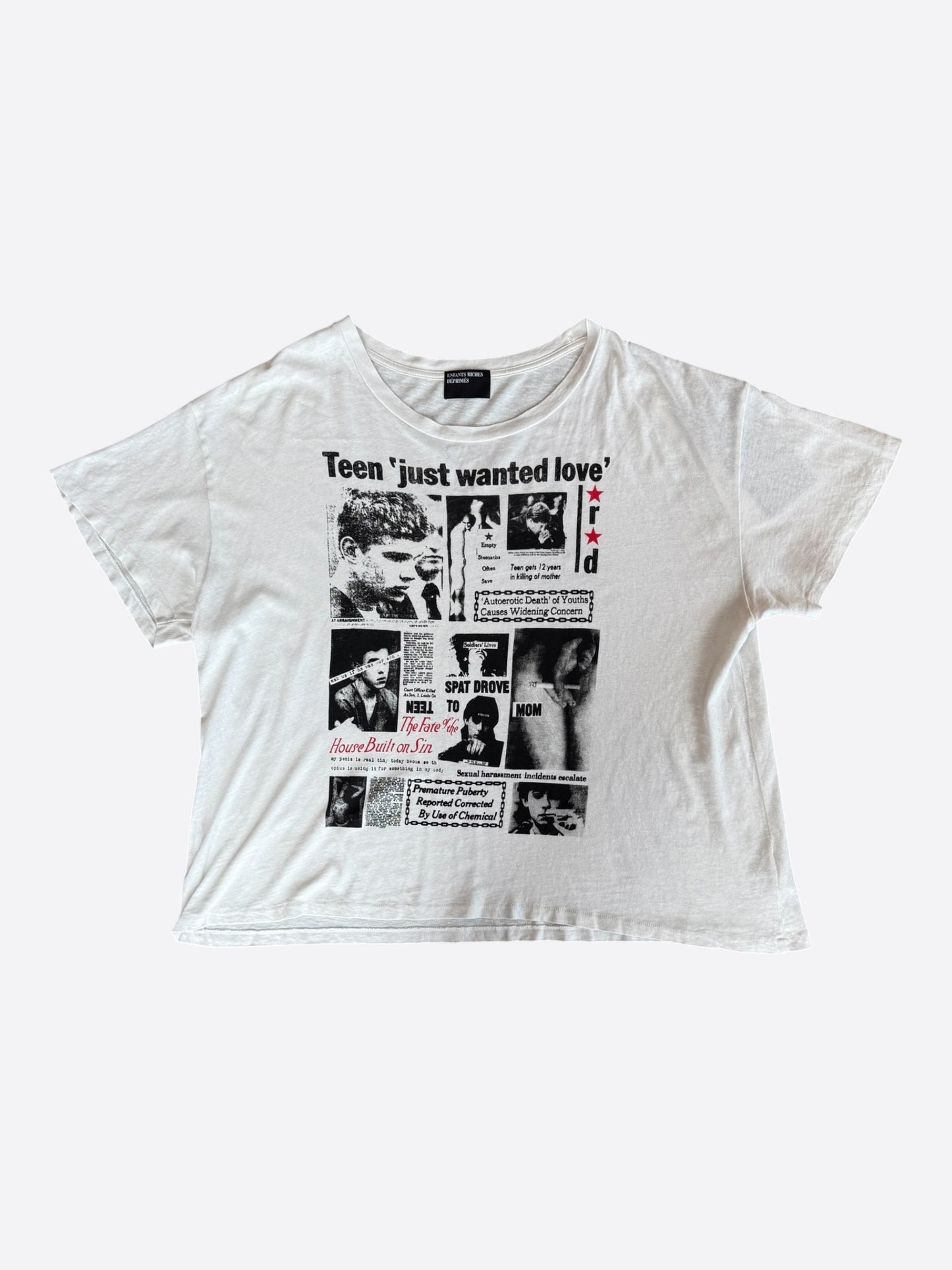 Enfants Riches Deprimes White & Black Teen Just Wanted Love Graphic T-Shirt