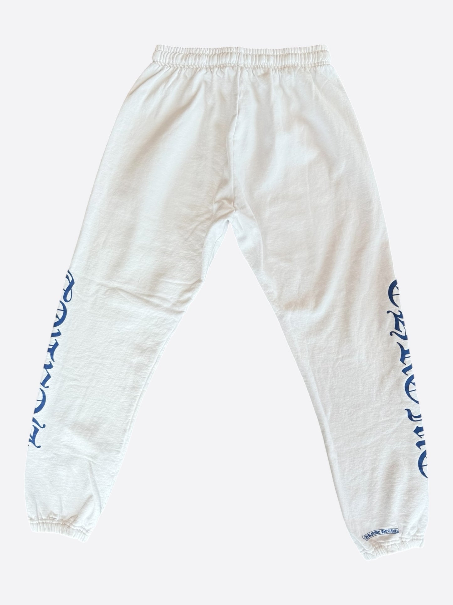 Chrome Hearts White & Blue Horseshoe Logo Sweatpants