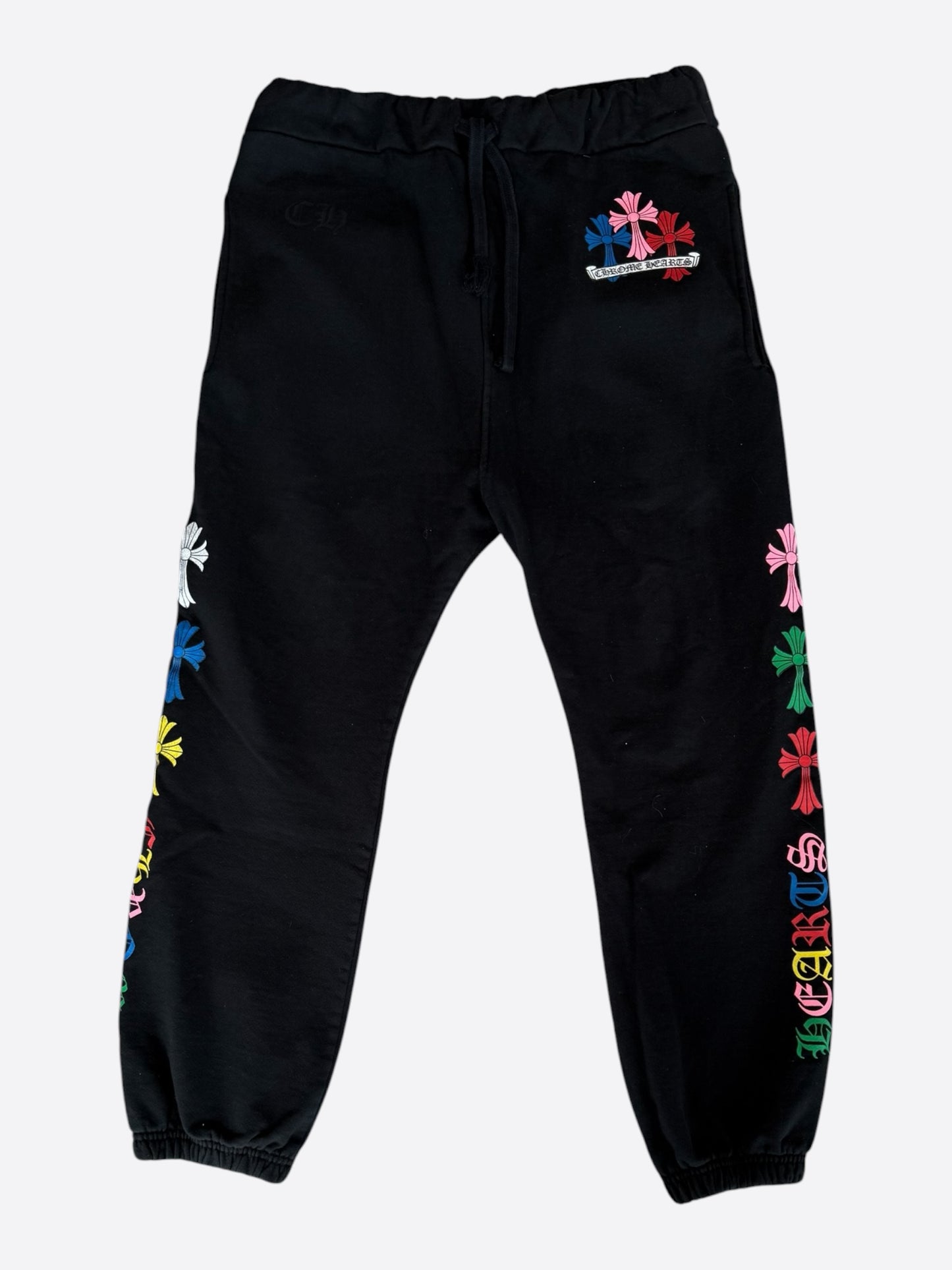 Chrome Hearts Black Multicolor Cross Logo Sweatpants