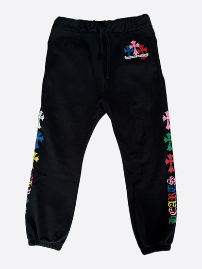 Chrome Hearts Black Multicolor Cross Logo Sweatpants