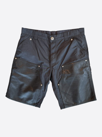 Chrome Hearts Black Nylon & Leather Carpenter Shorts