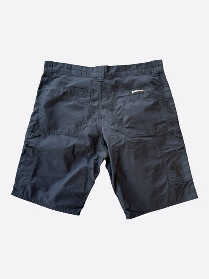 Chrome Hearts Black Nylon & Leather Carpenter Shorts