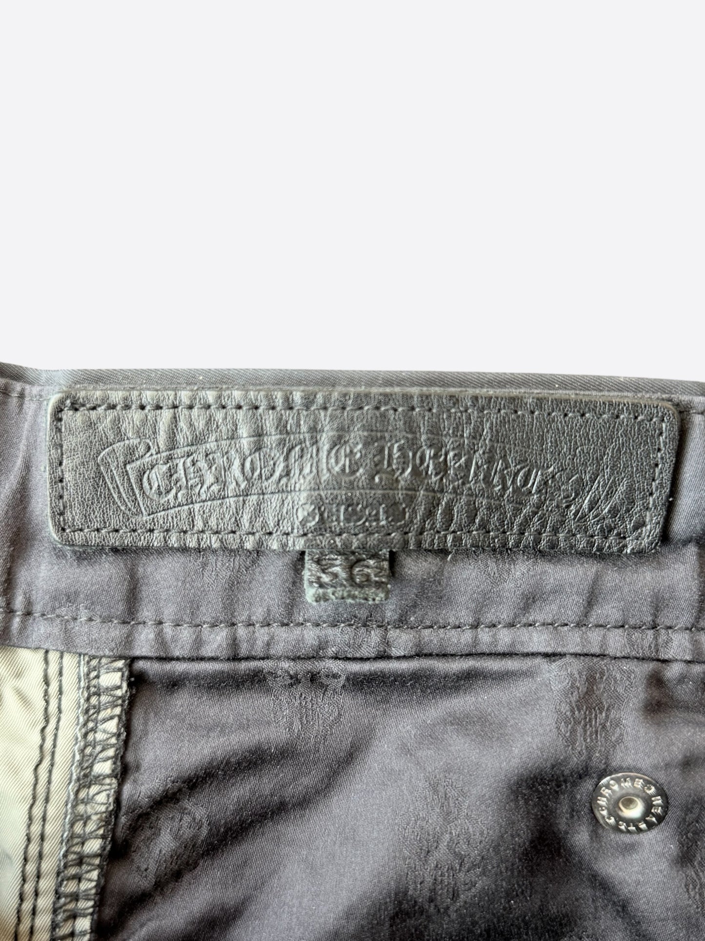 Chrome Hearts Black Nylon & Leather Carpenter Shorts