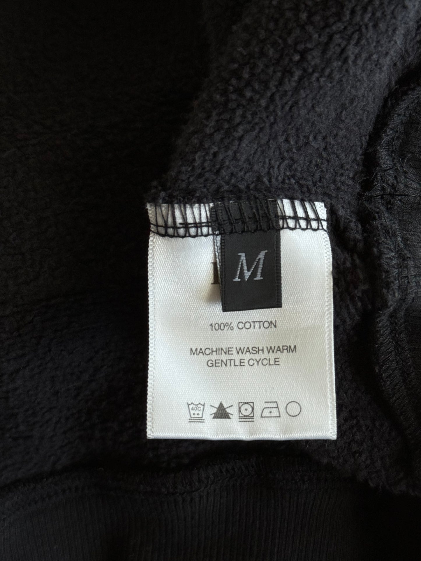 Enfants Riches Deprimes Faded Black & White Shrunken Patch Hoodie