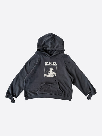 Enfants Riches Deprimes Faded Black & White Shrunken Patch Hoodie