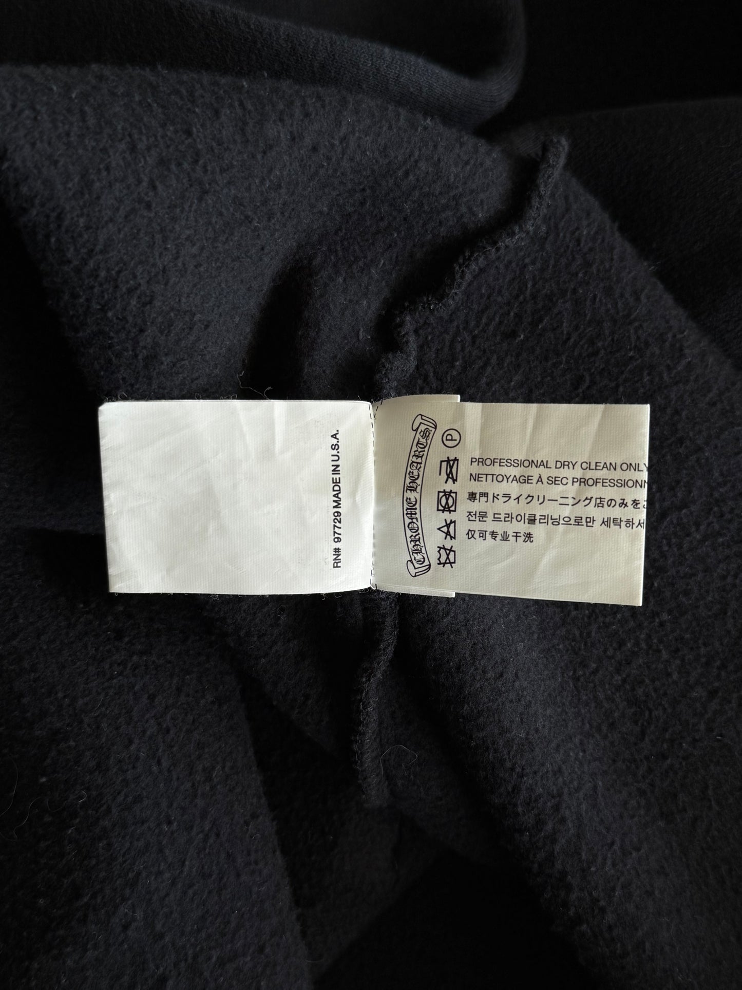 Chrome Hearts Black Leather Triple Cross Hoodie