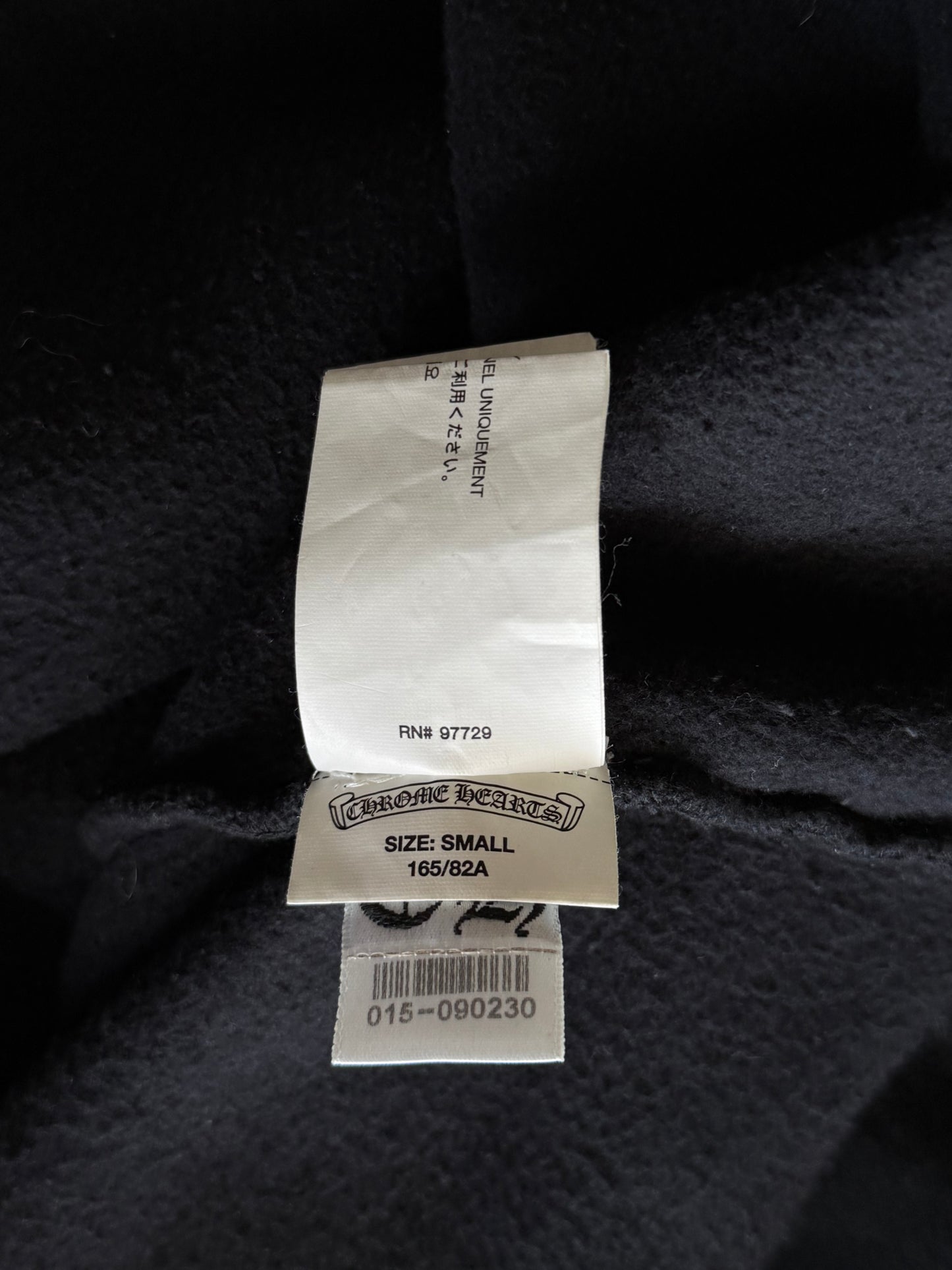 Chrome Hearts Black Leather Triple Cross Hoodie