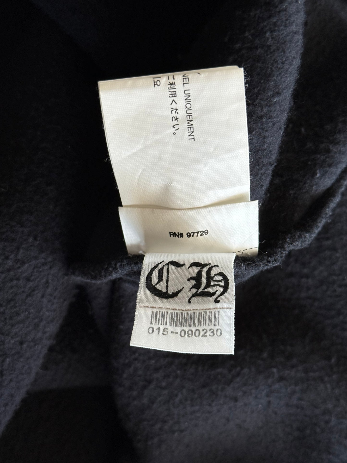 Chrome Hearts Black Leather Triple Cross Hoodie