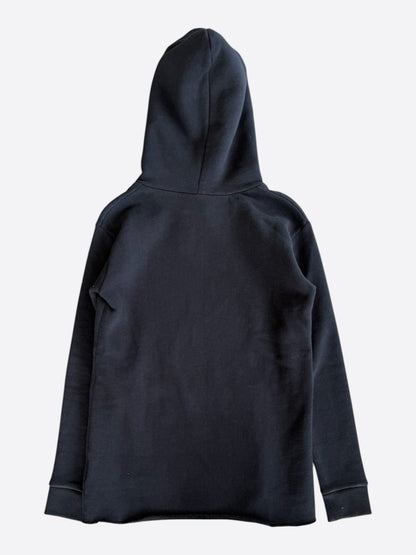Chrome Hearts Black Leather Triple Cross Hoodie
