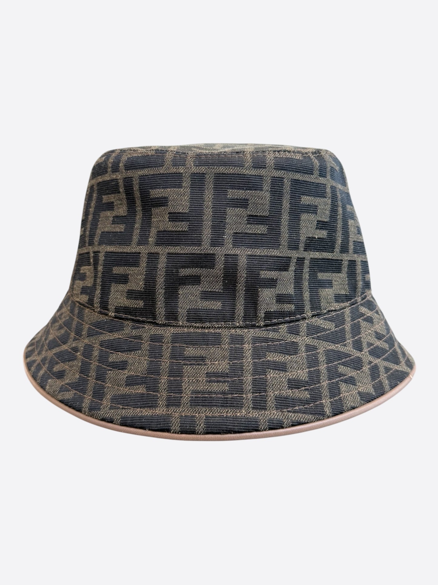 Fendi Brown FF Monogram Reversible Bucket Hat
