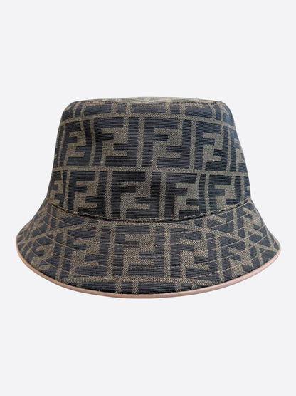 Fendi Brown FF Monogram Reversible Bucket Hat