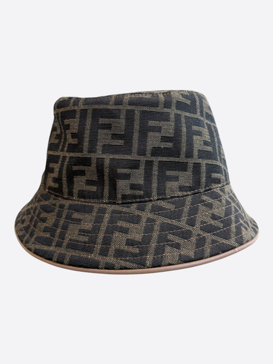 Fendi Brown FF Monogram Reversible Bucket Hat