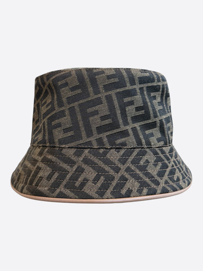 Fendi Brown FF Monogram Reversible Bucket Hat