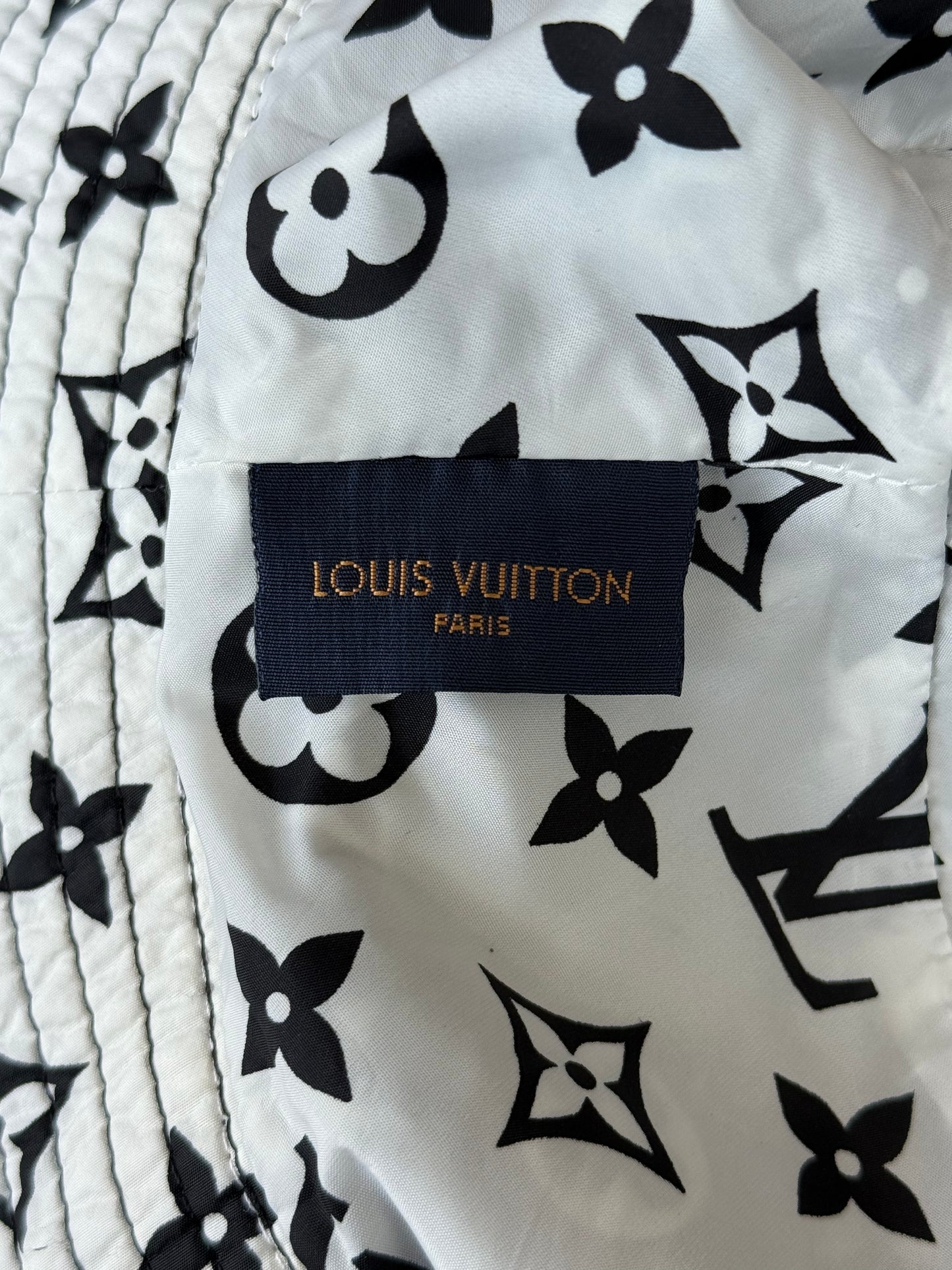 Louis Vuitton Black & White Monogram Bucket Hat