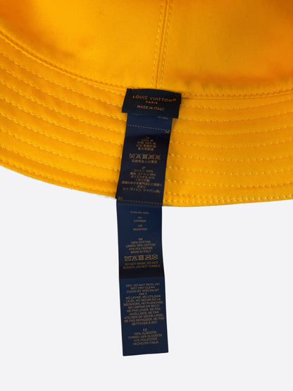 Louis Vuitton White & Yellow Monogram Reversible Bucket Hat