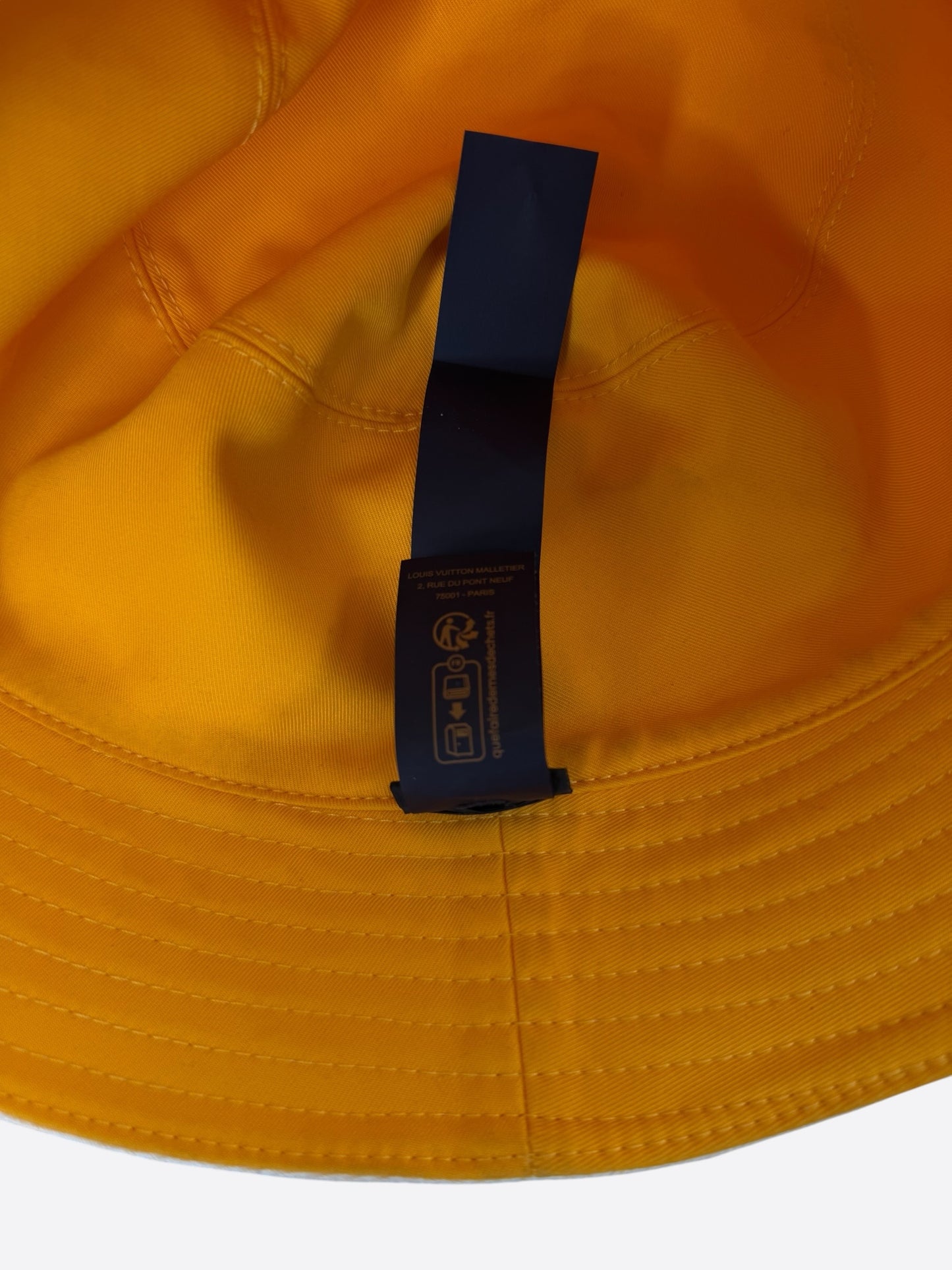 Louis Vuitton White & Yellow Monogram Reversible Bucket Hat