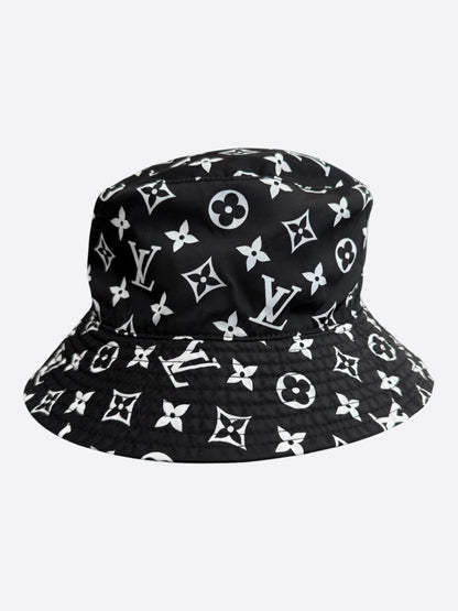 Louis Vuitton Black & White Monogram Bucket Hat