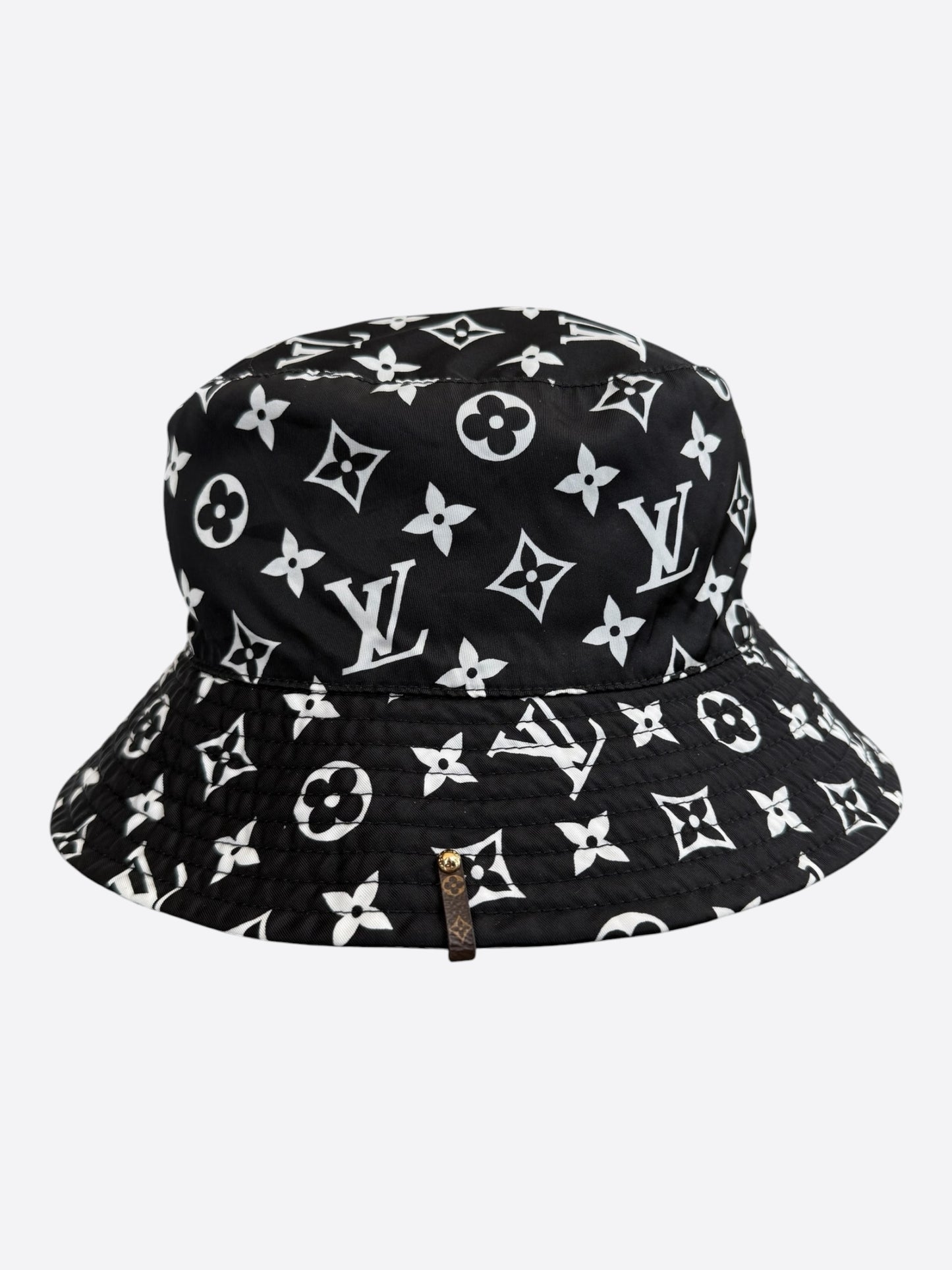 Louis Vuitton Black & White Monogram Bucket Hat