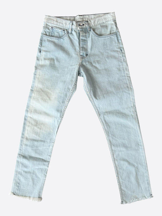 Enfants Riches Deprimes Light Blue Embroidered Logo Jeans