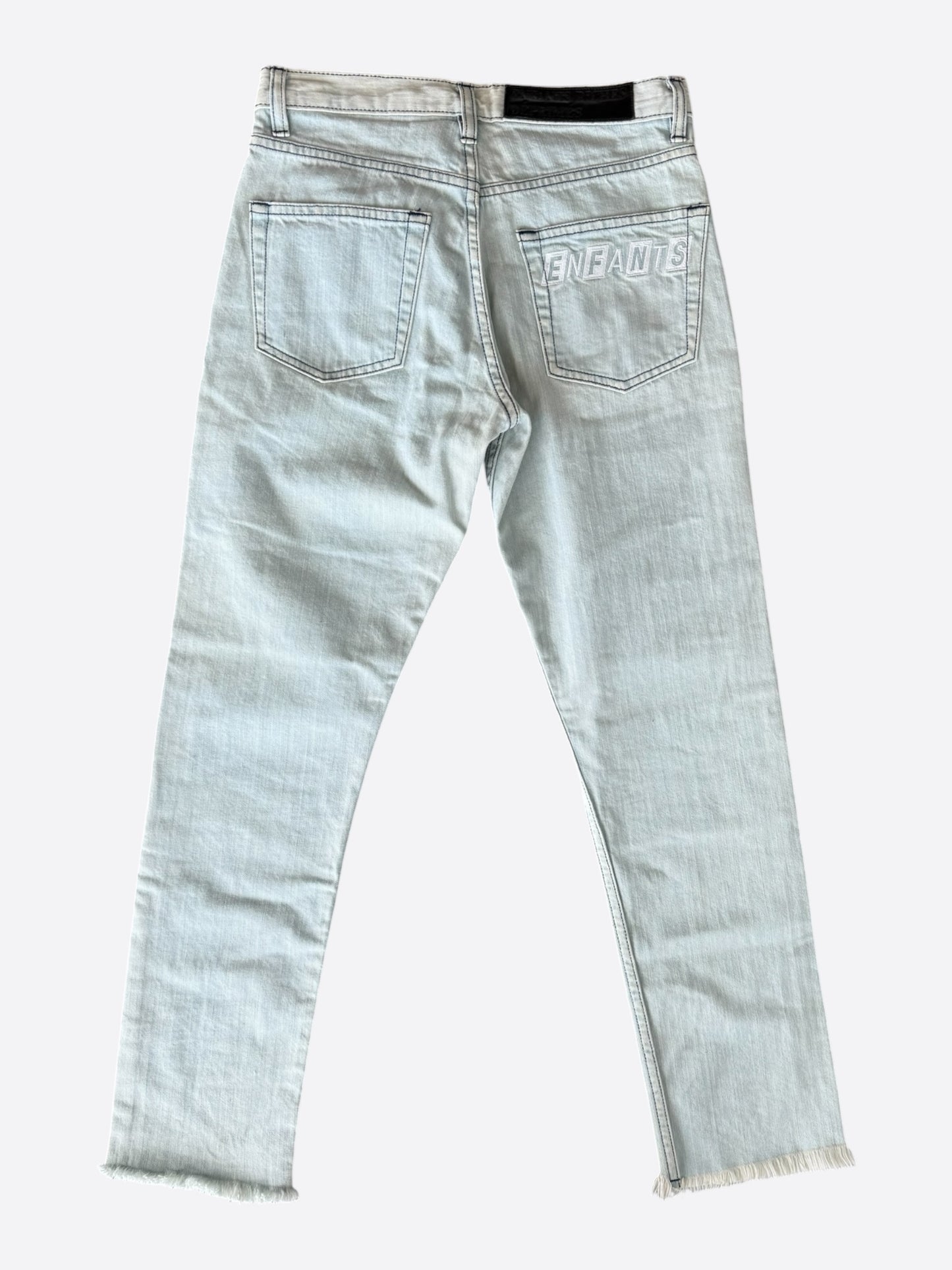 Enfants Riches Deprimes Light Blue Embroidered Logo Jeans