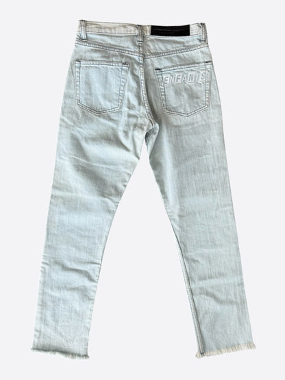 Enfants Riches Deprimes Light Blue Embroidered Logo Jeans