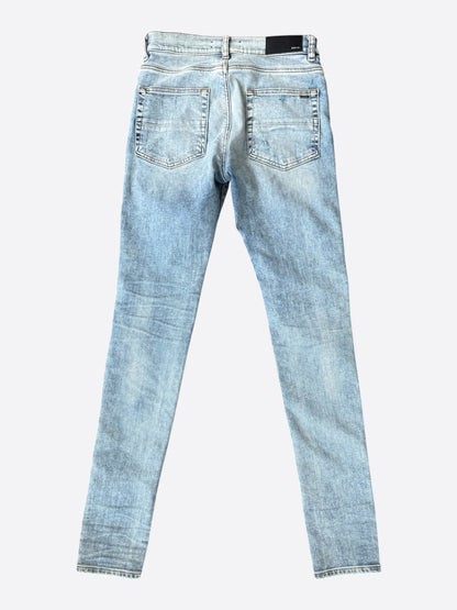 Amiri Stone Indigo Blue Tie-Dye Patch MX1 Jeans