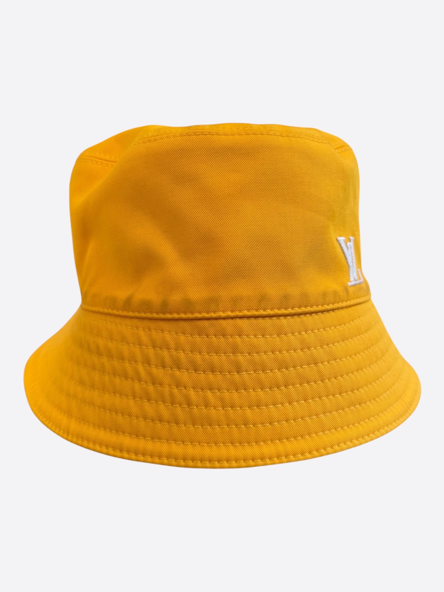 Louis Vuitton White & Yellow Monogram Reversible Bucket Hat
