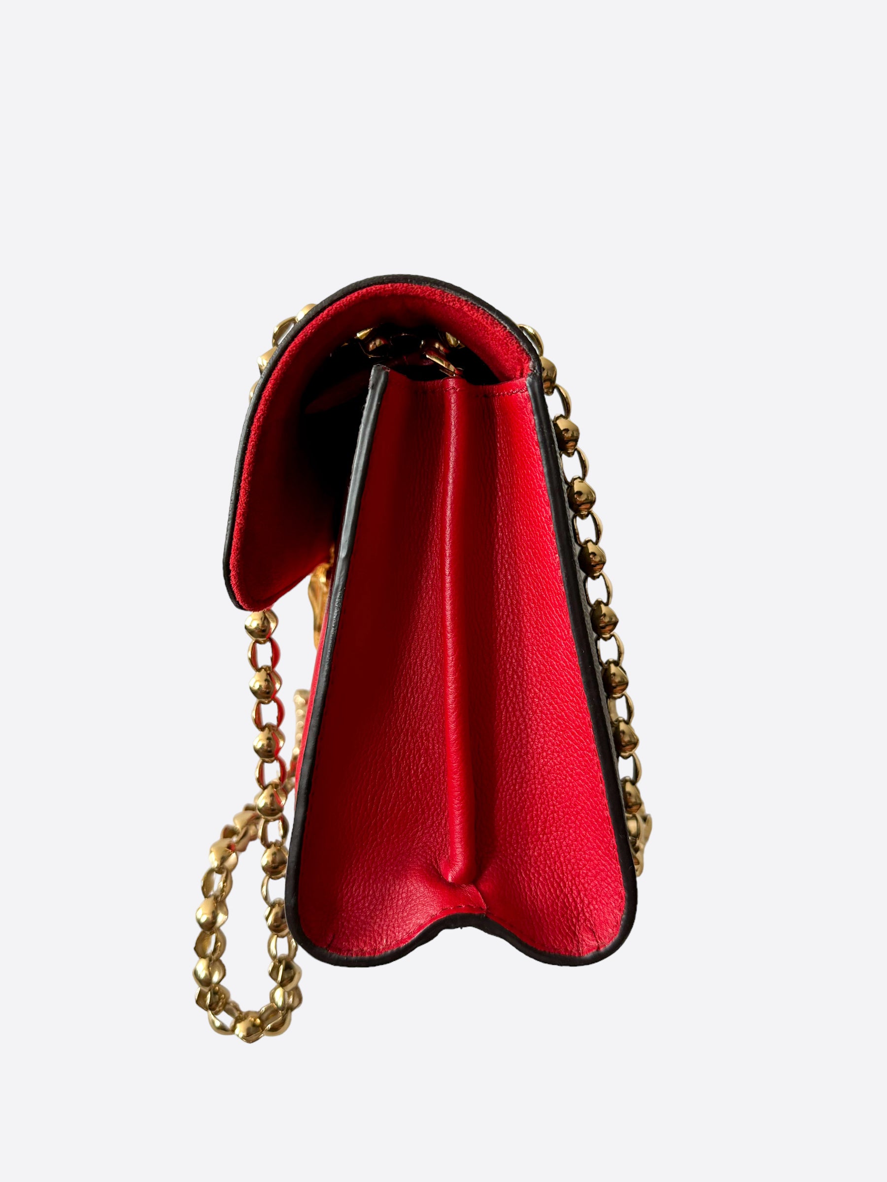 Lv red online handbag