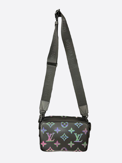 Louis Vuitton Black & Multicolor Monogram Comet Messenger PM