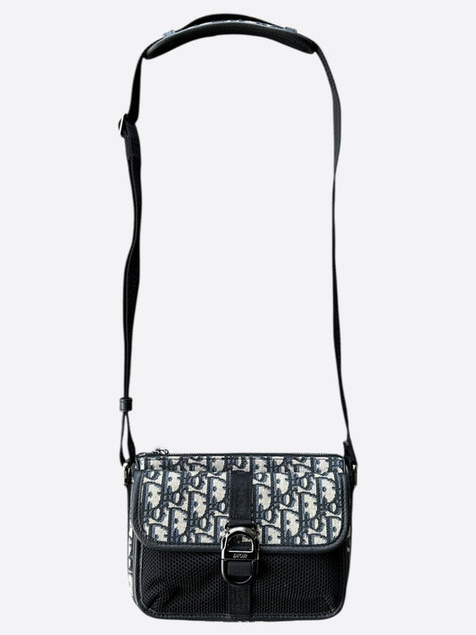 Dior Beige & Black Oblique Mini Dior 8 Messenger Bag