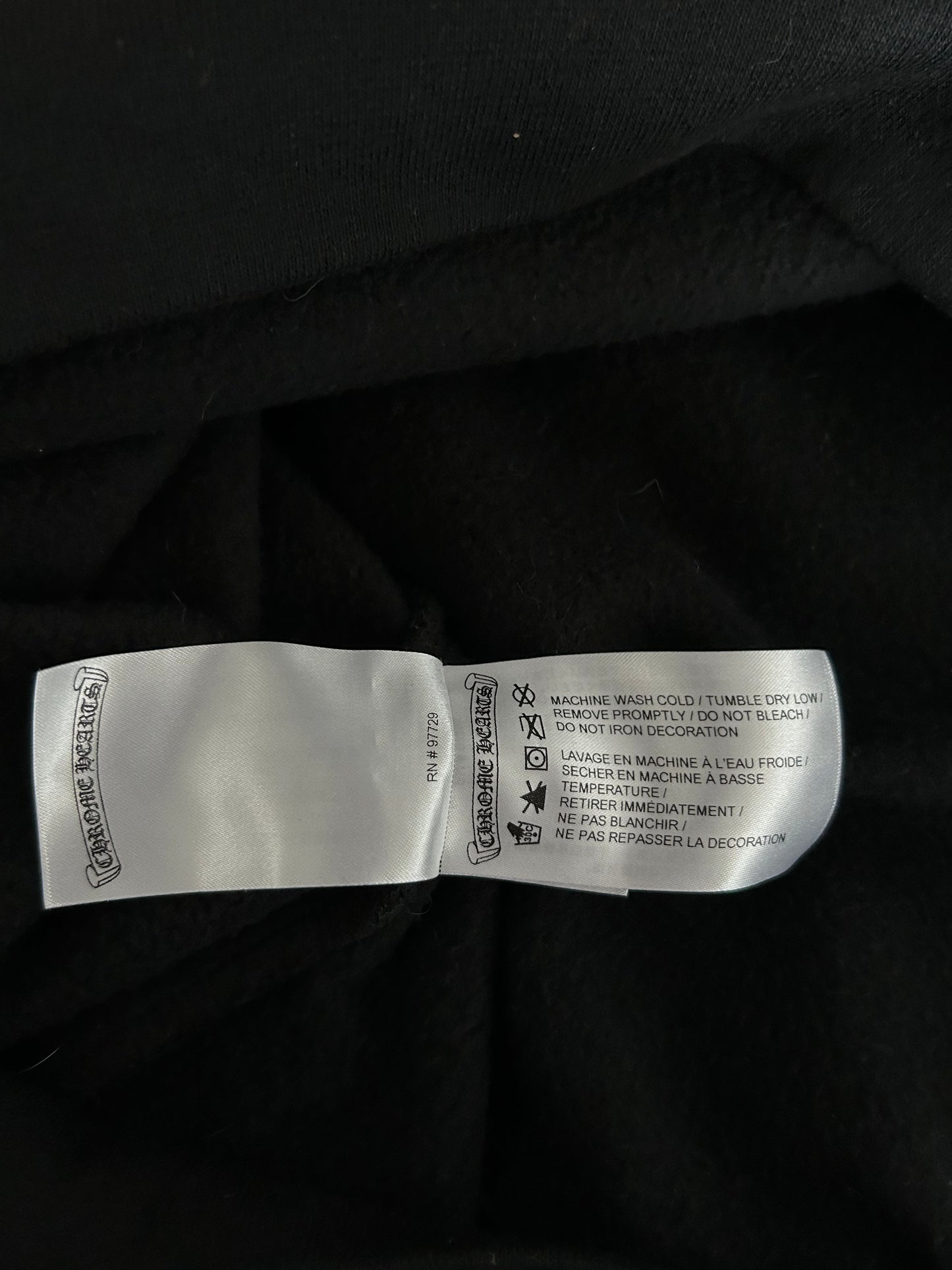 Chrome Hearts Black & White Script Logo Hoodie
