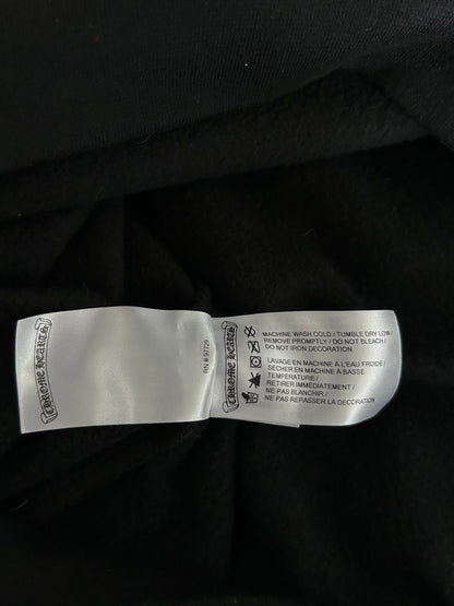 Chrome Hearts Black & White Script Logo Hoodie