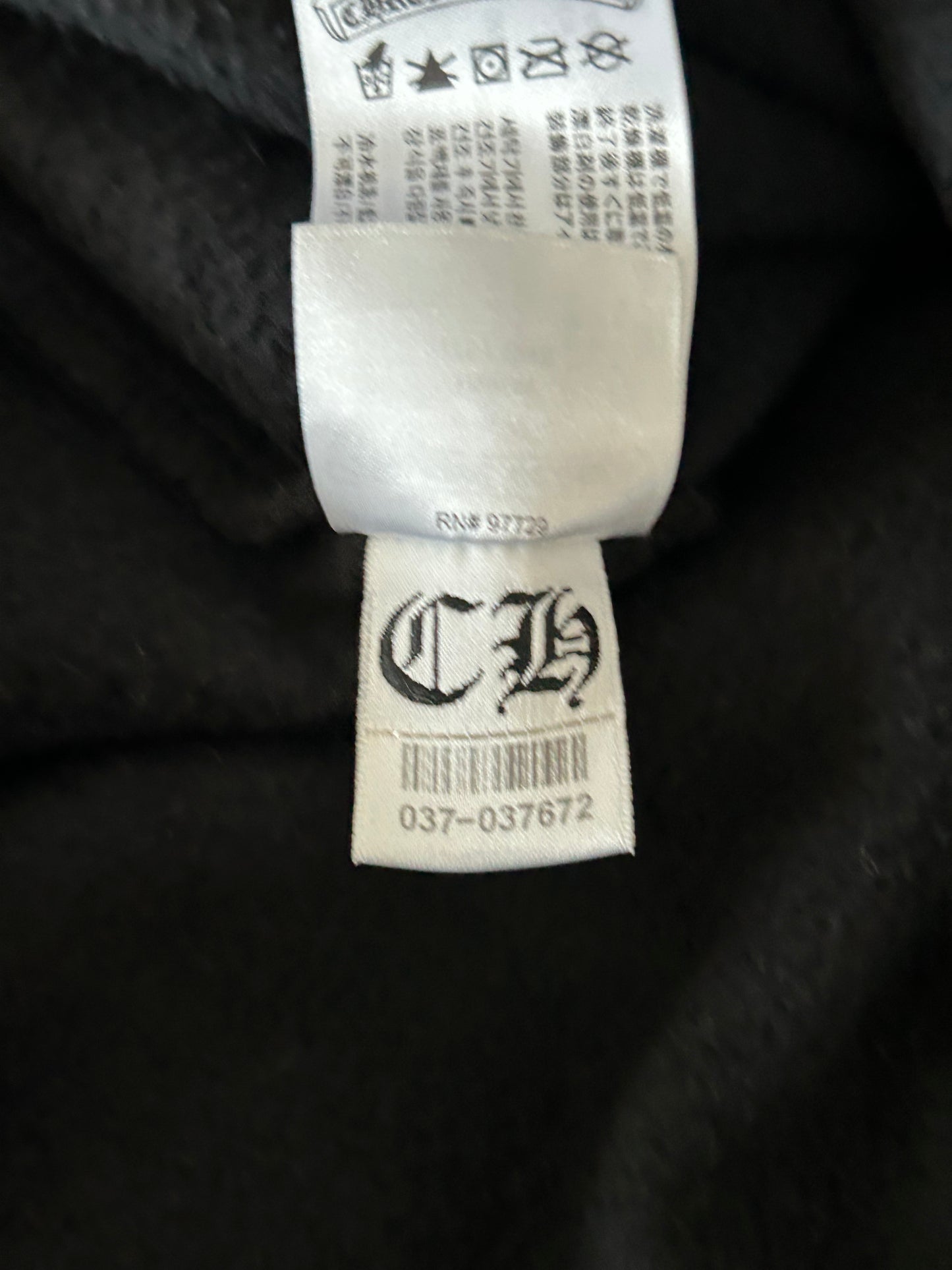 Chrome Hearts Black & White Script Logo Hoodie