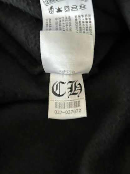 Chrome Hearts Black & White Script Logo Hoodie
