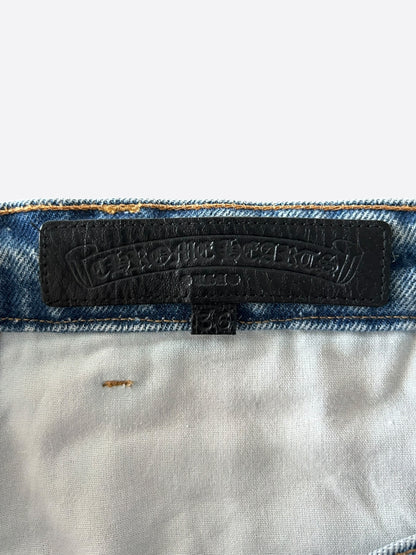 Chrome Hearts Levis Blue & Black Cross Patch Jeans