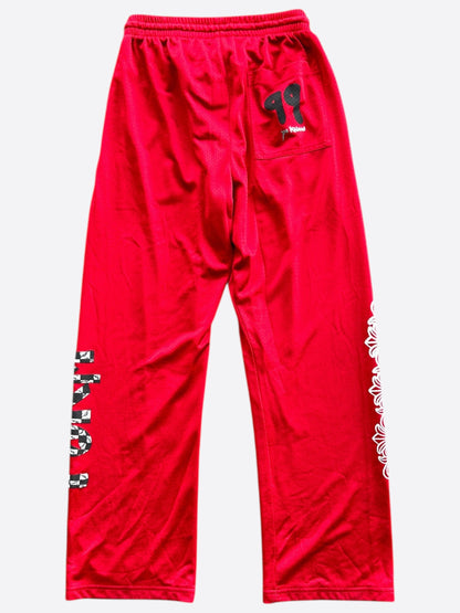 Chrome Hearts Matty Boy Red Form Mesh Trackpants