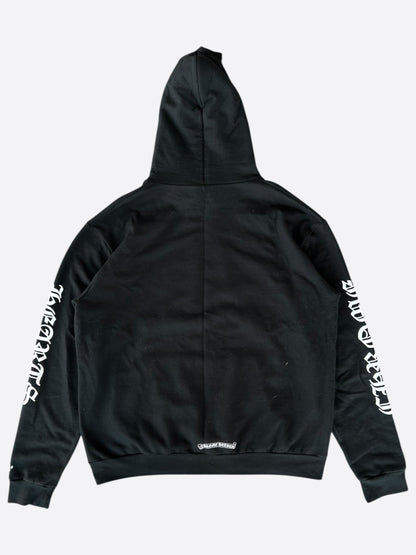 Chrome Hearts Black & White Script Logo Hoodie
