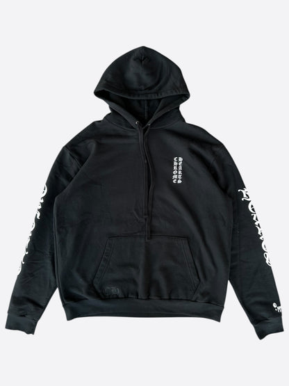Chrome Hearts Black & White Script Logo Hoodie