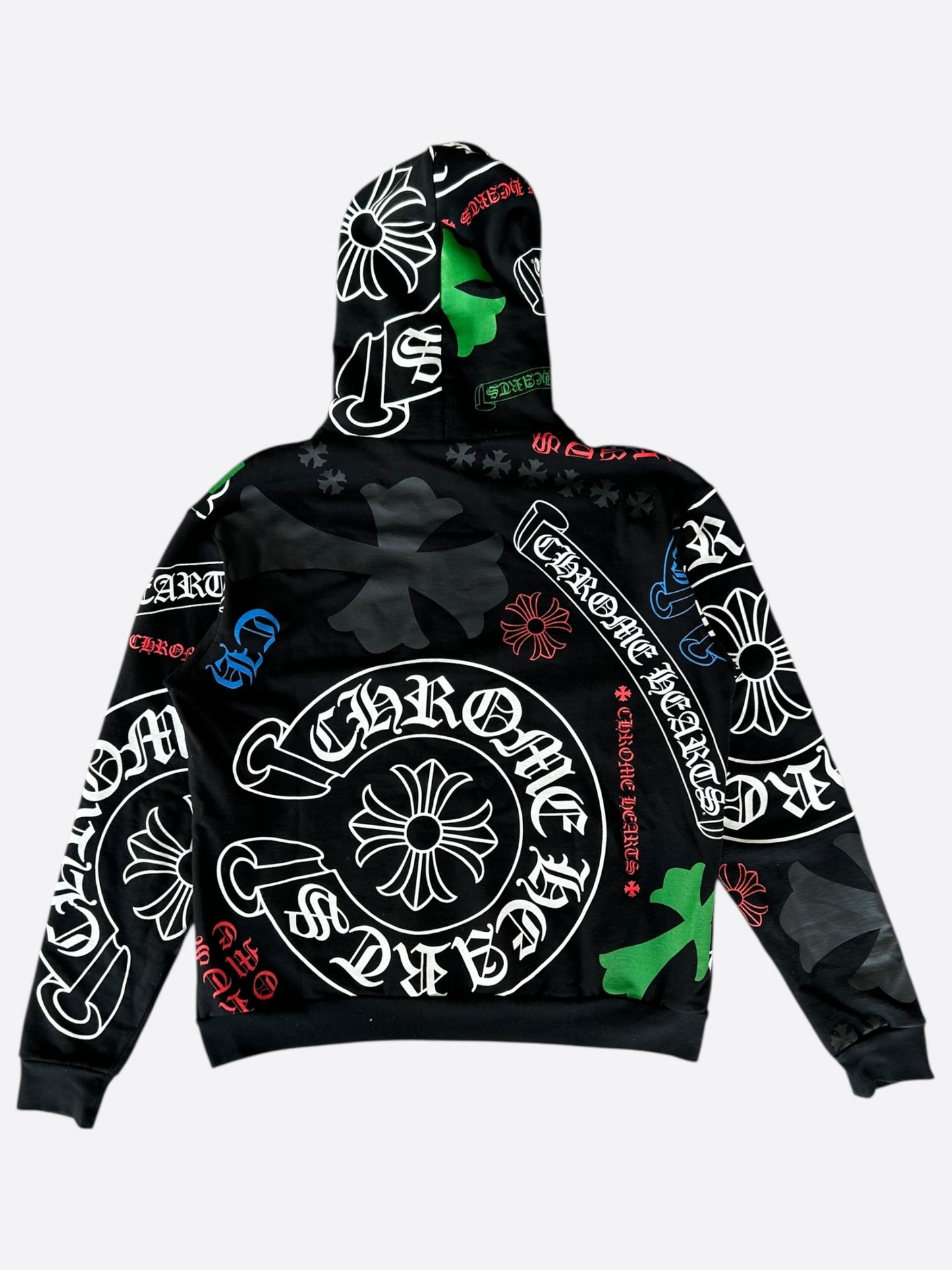 Chrome Hearts Black & Multicolor Stencil Hoodie