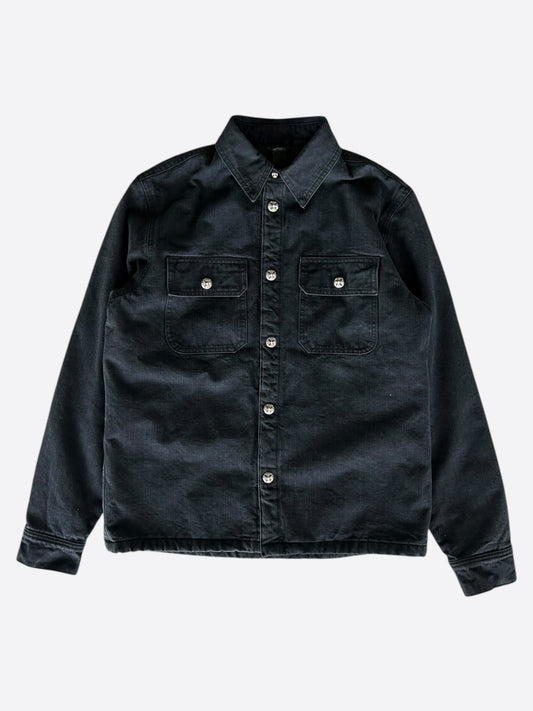 Chrome Hearts Black Quilted Denim Jacket