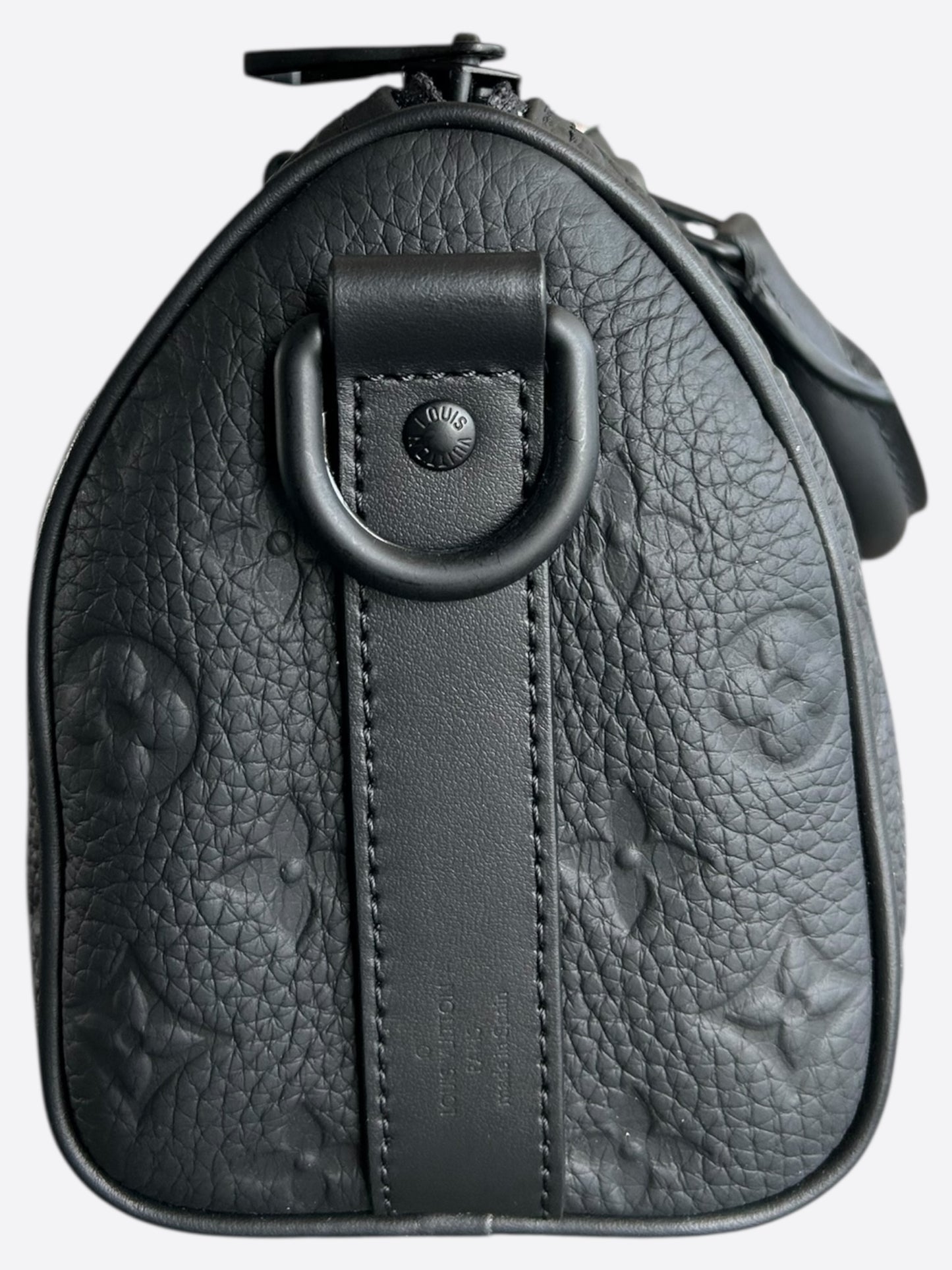 Louis Vuitton Black Taurillon Monogram Keepall 25