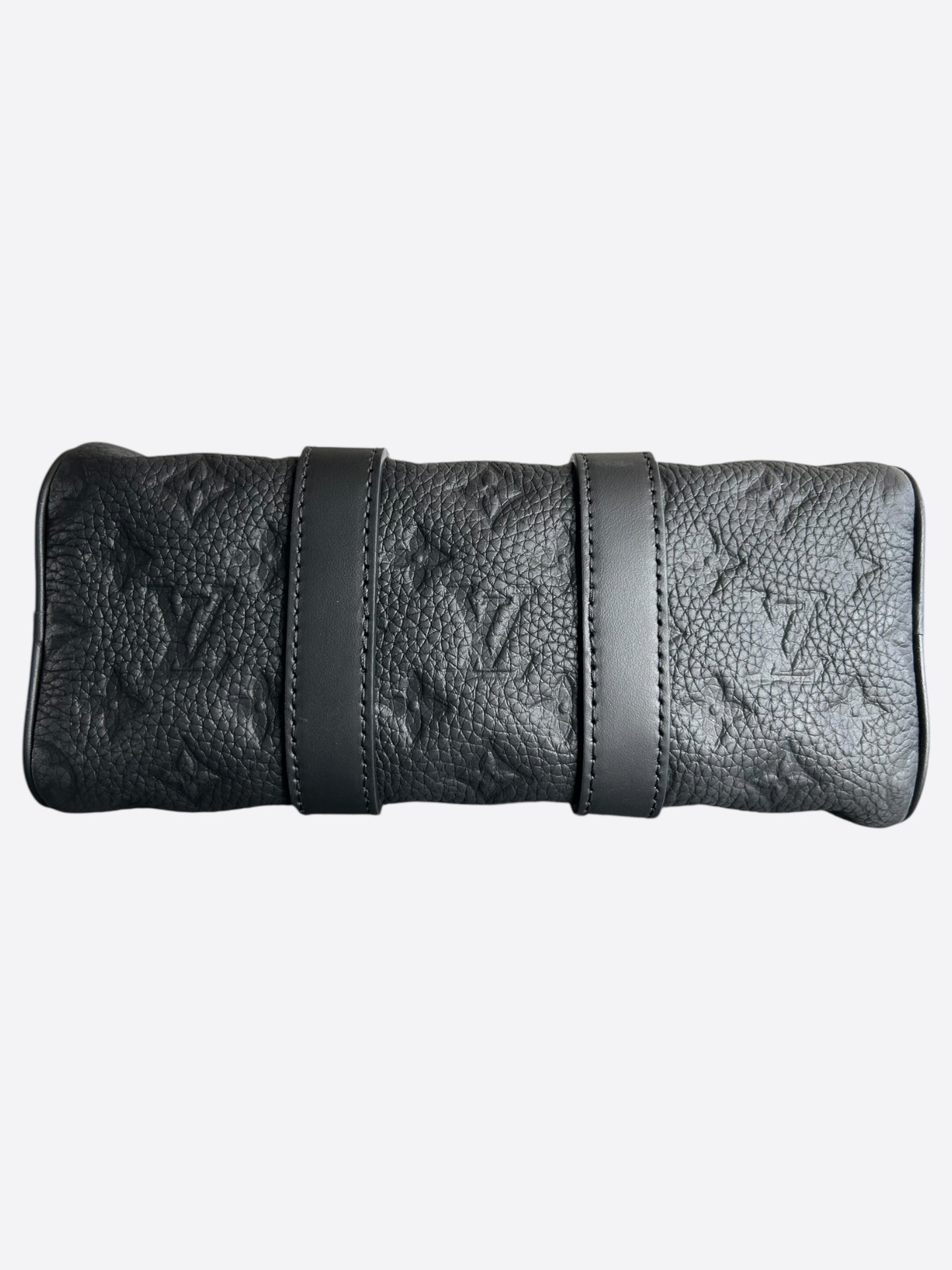 Louis Vuitton Black Taurillon Monogram Keepall 25