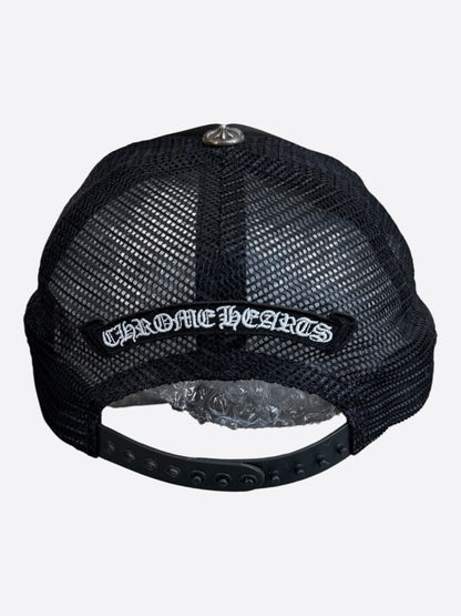 Chrome Hearts Black Multicolor Cross Trucker Hat