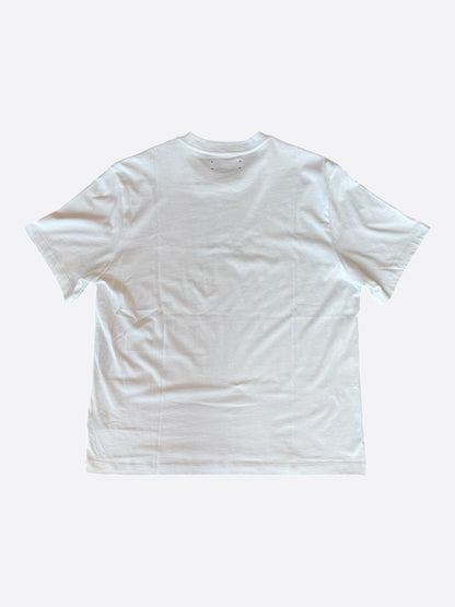 Amiri White & Chrome Staggered Logo T-Shirt