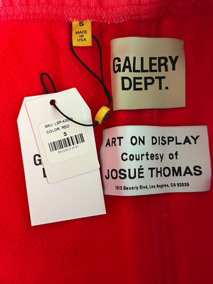 Gallery Dept Red & Black Dept Logo Sweatpants