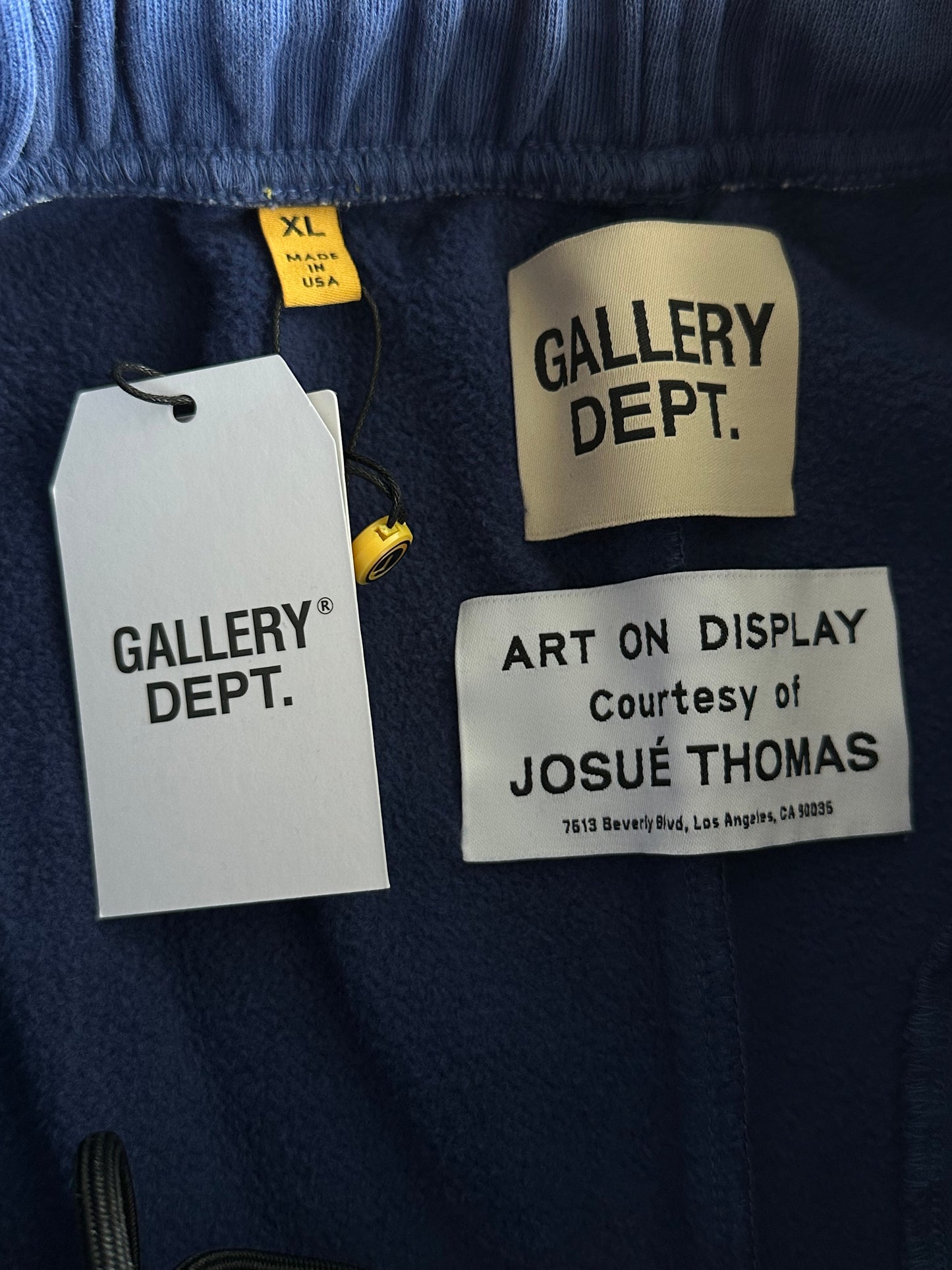 Gallery Dept Blue & White Dept Logo Sweatpants